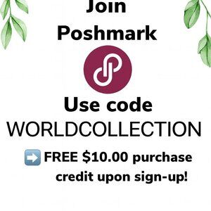 Not on Poshmark Yet? Sign up with the code to receive a $10.00 credit to you!